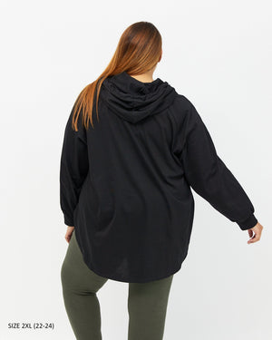 Chelle Long Sleeve Hoodie - Black T-shirt Avila the label 