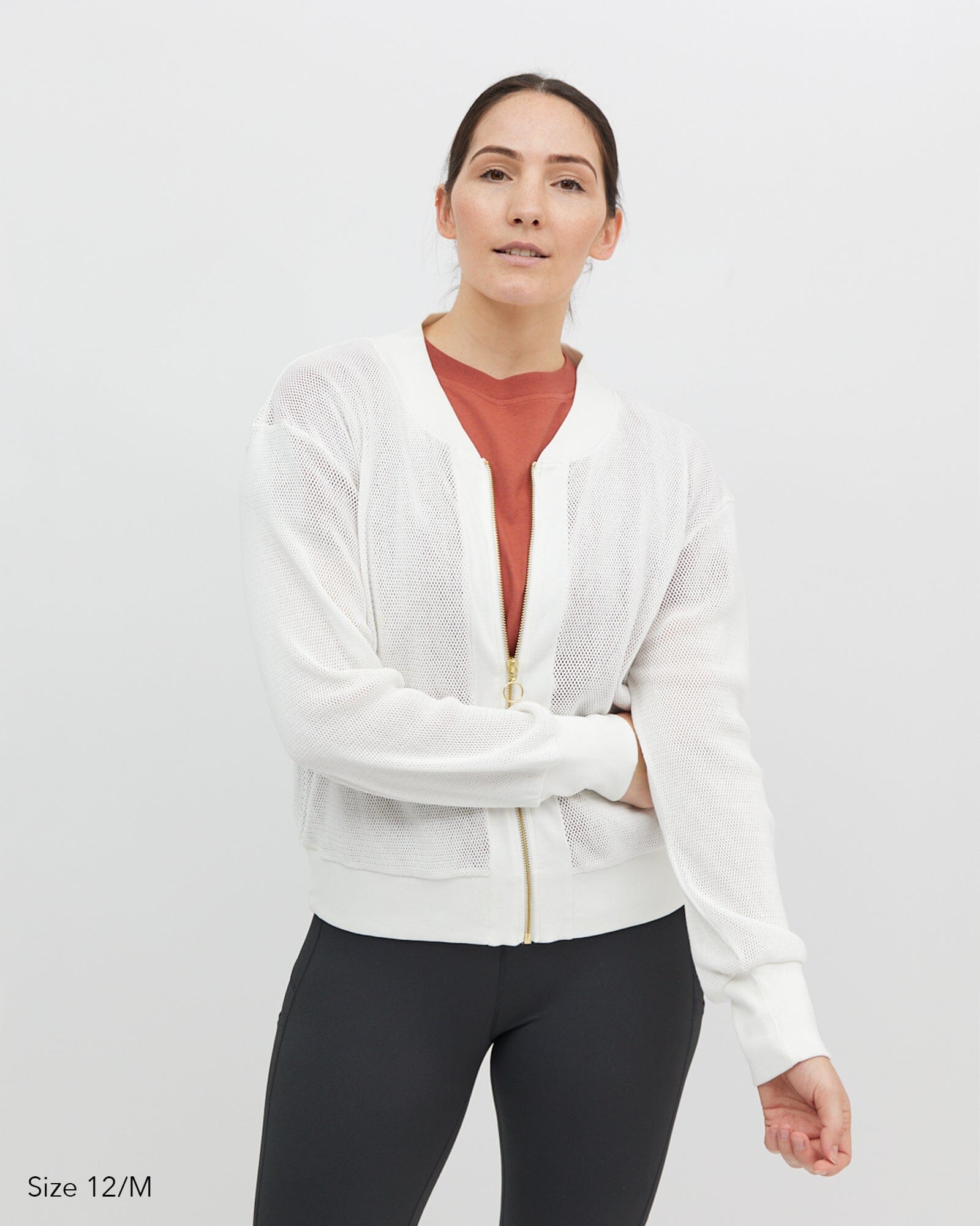 Amara Mesh Bomber Jacket - Cream Pullover Avila the label 12/M 