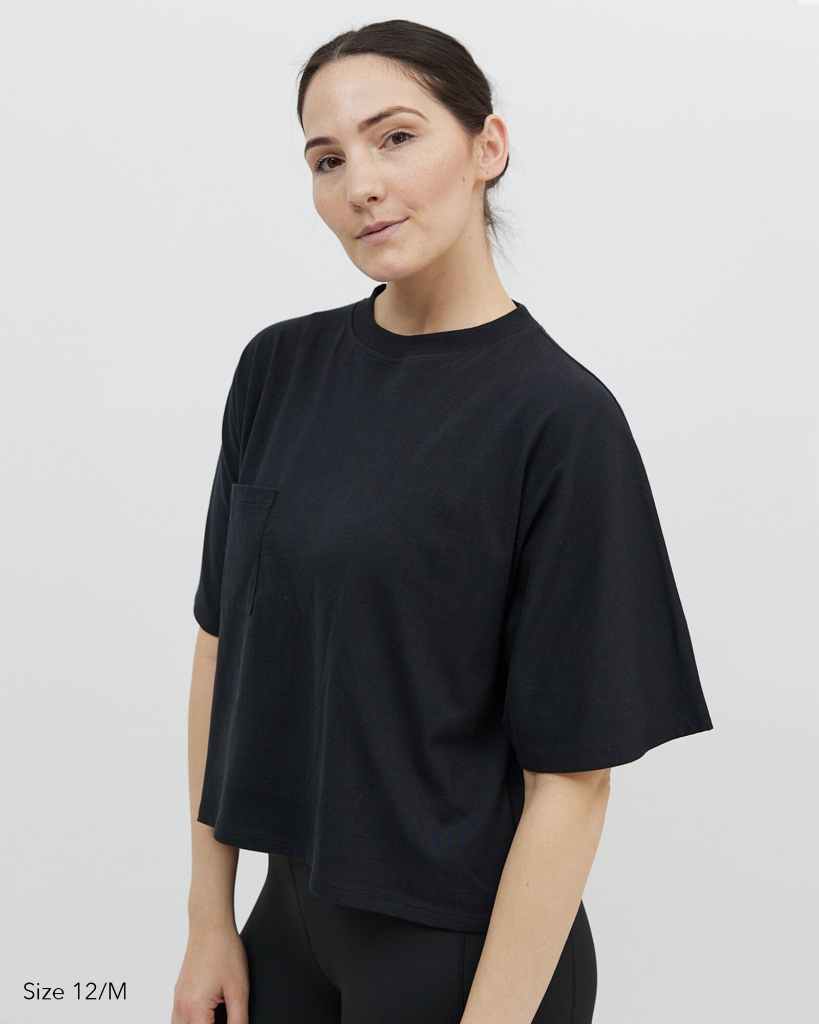 Elm Crop Tee - Black T-shirt Avila the label 12/M 