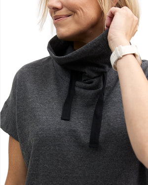 Elara Cowl Top - Charcoal Pants Avila the label 