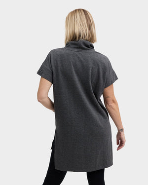 Elara Cowl Top - Charcoal Pants Avila the label 