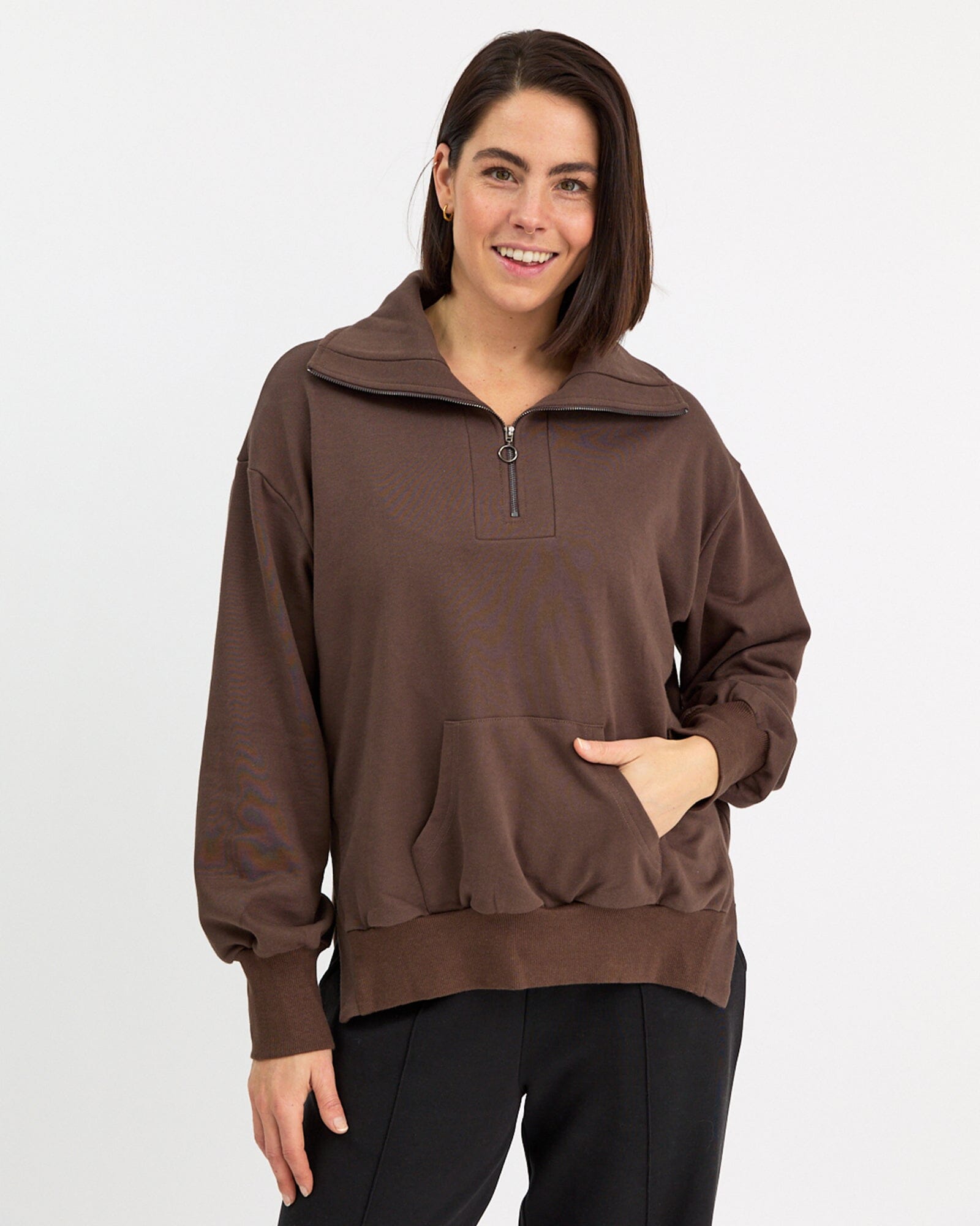 Frankie Terry Pullover - Chocolate Brown Pullover Avila the label 