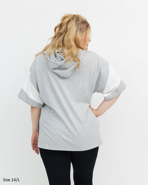 Mia Mesh Hoodie Tee - Grey T-shirt Avila the label 