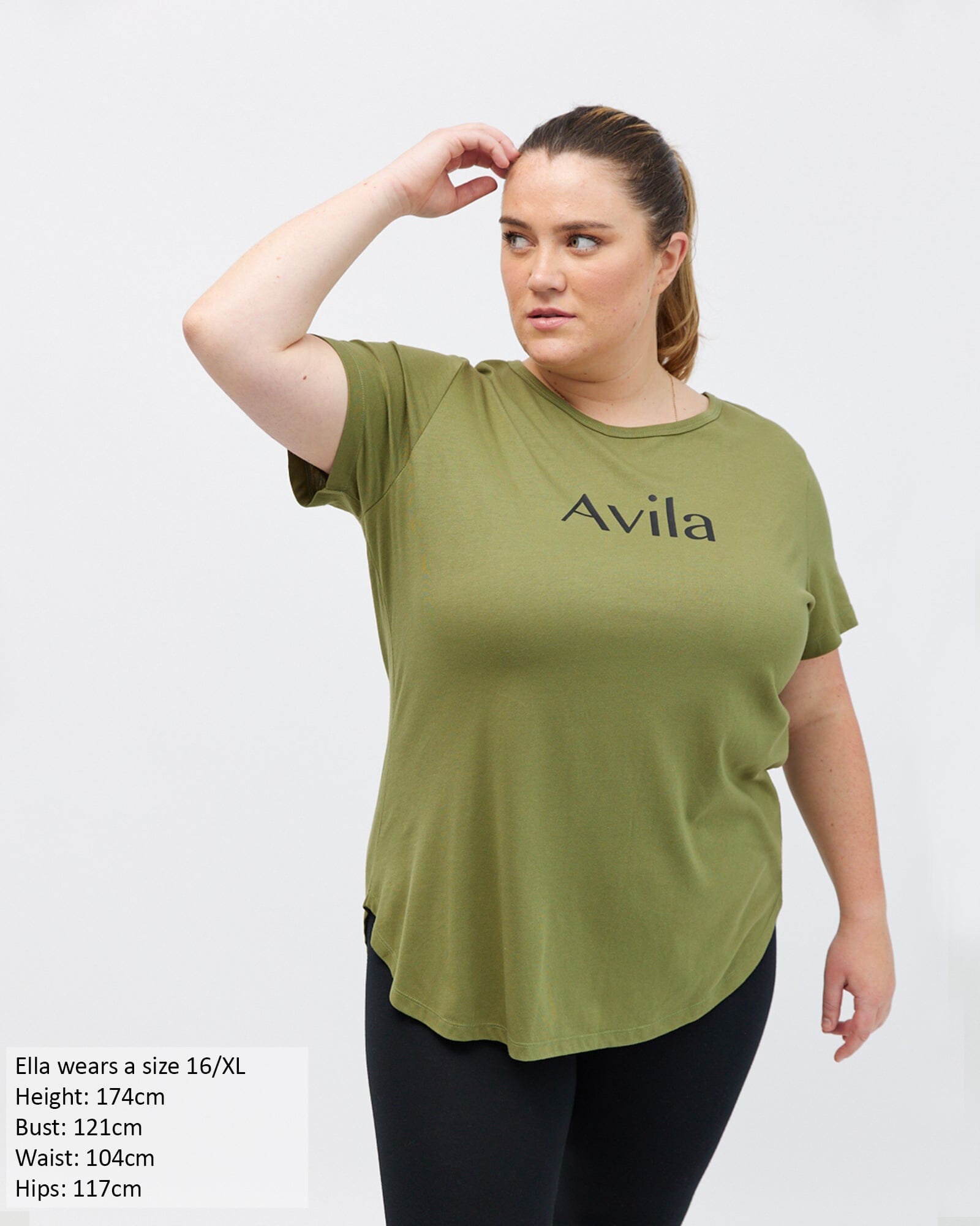 Avila logo T-shirt - Olive T-shirt Avila the label 16/XL 