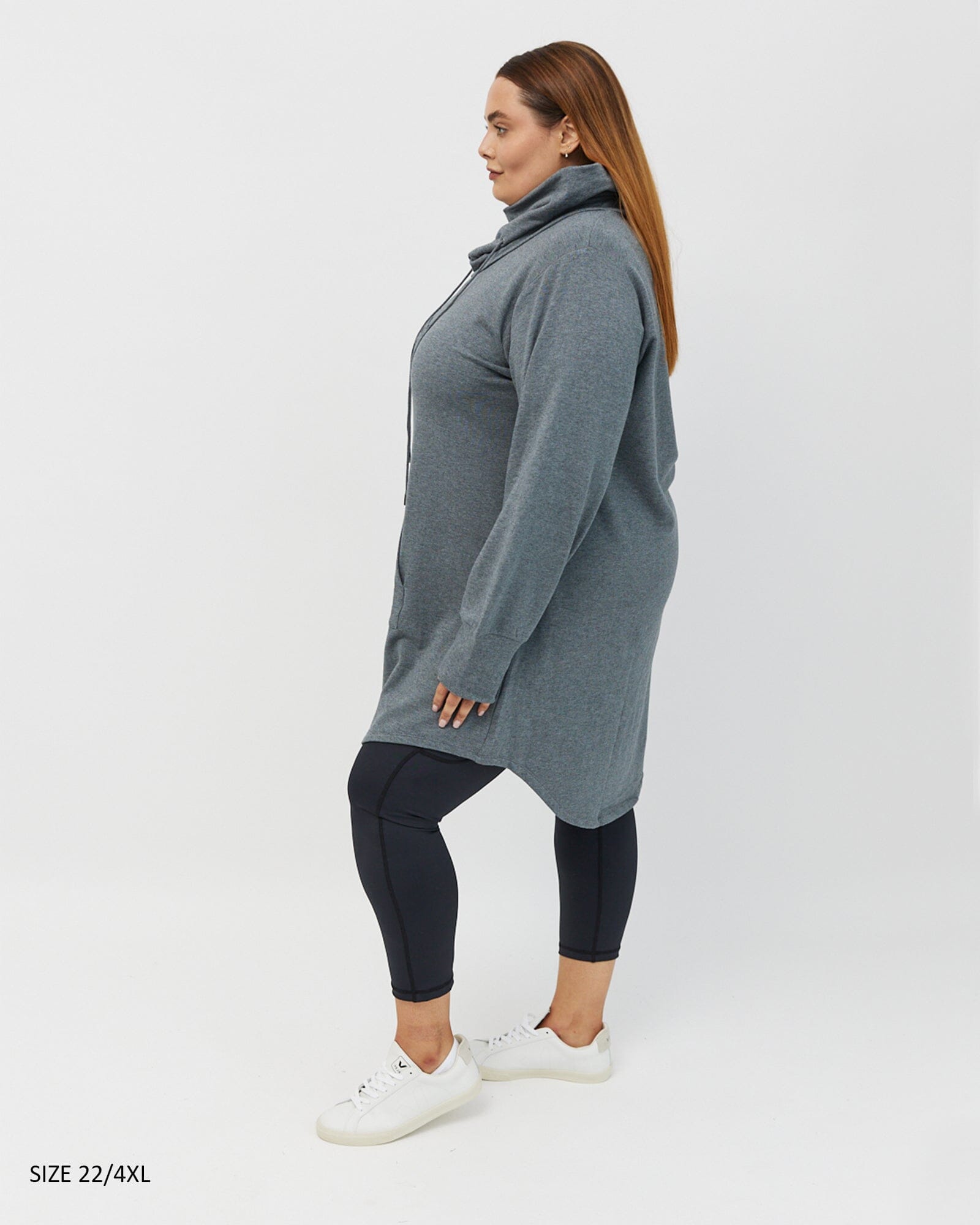 Isla cowl neck dress - charcoal grey Dress Avila the label 