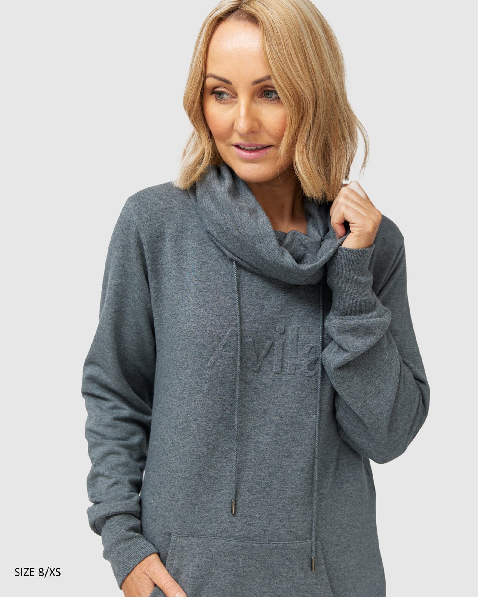 Isla cowl neck dress - charcoal grey Dress Avila the label 