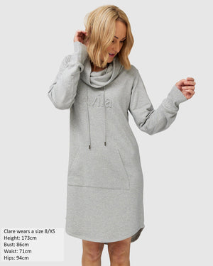Isla cowl neck dress - light grey Dress Avila the label 8/XS 
