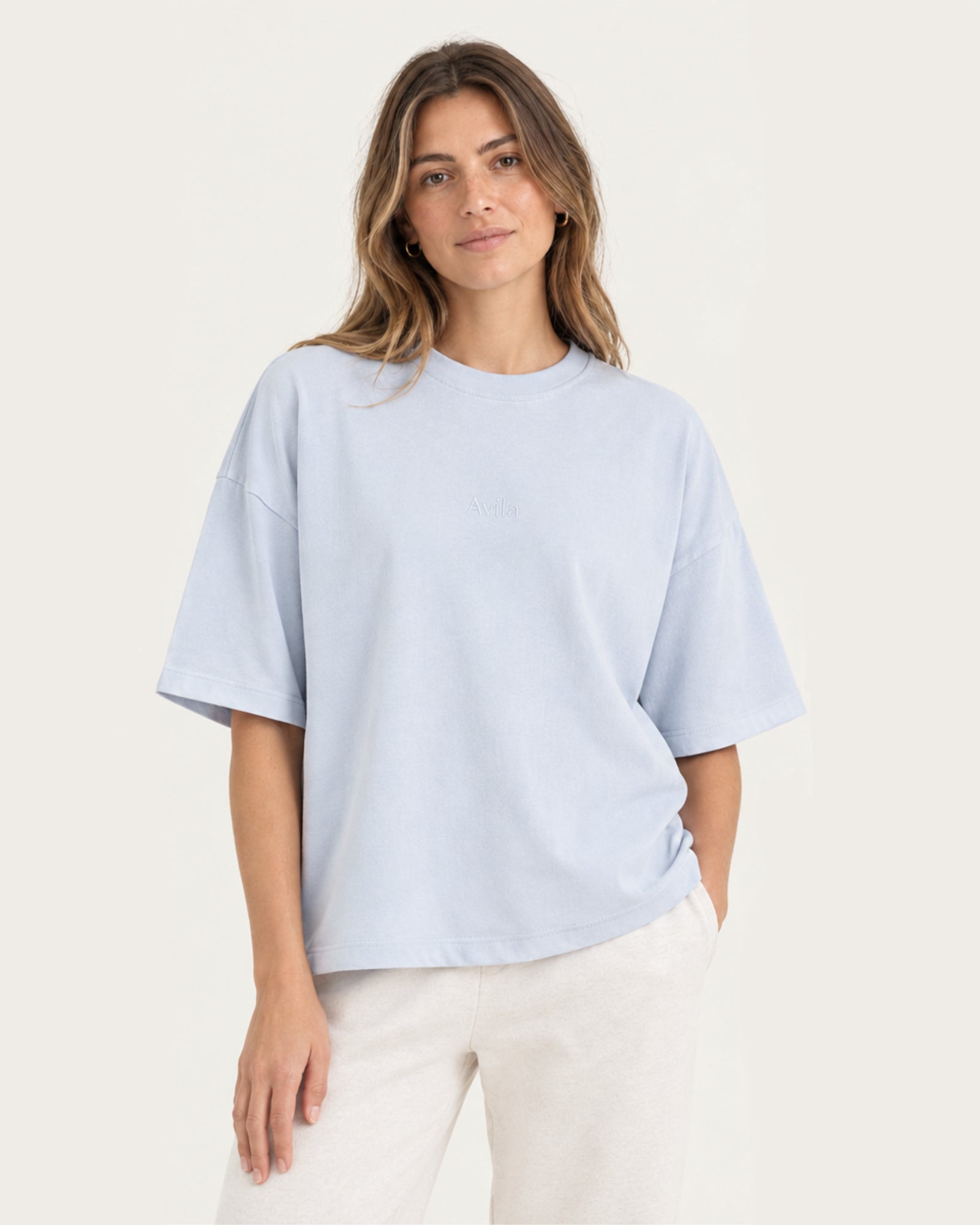 Sierra Oversized Tee Cornflower Blue