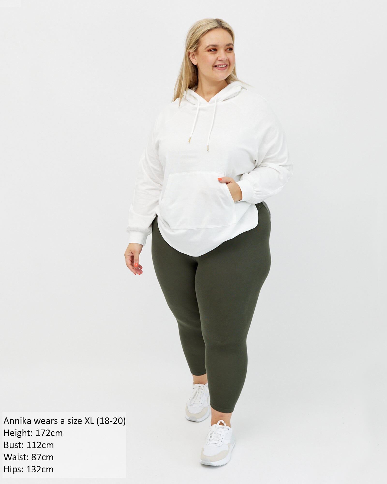 Chelle Long Sleeve Hoodie - White T-shirt Avila the label XL (18-20) 