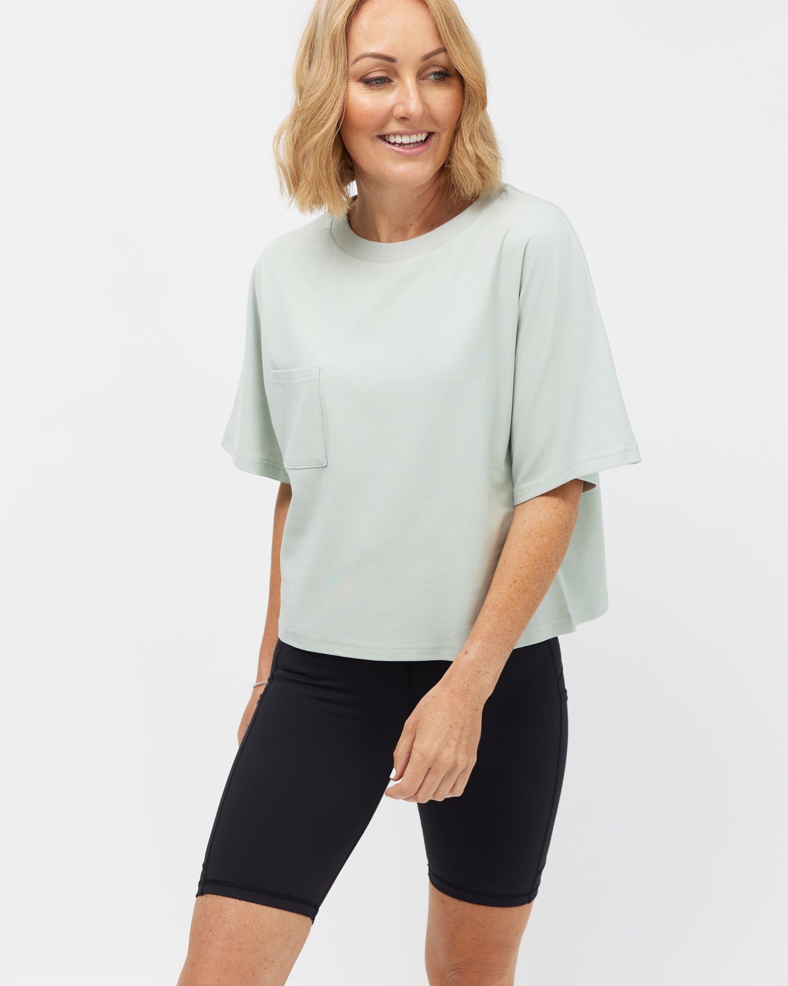 Elm Crop Tee - Eucalyptus T-shirt Avila the label 