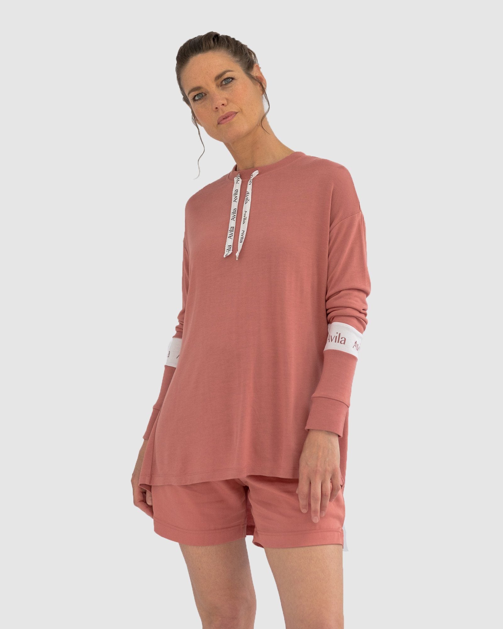 Lightweight long sleeve top - Dusty rose Avila the label 