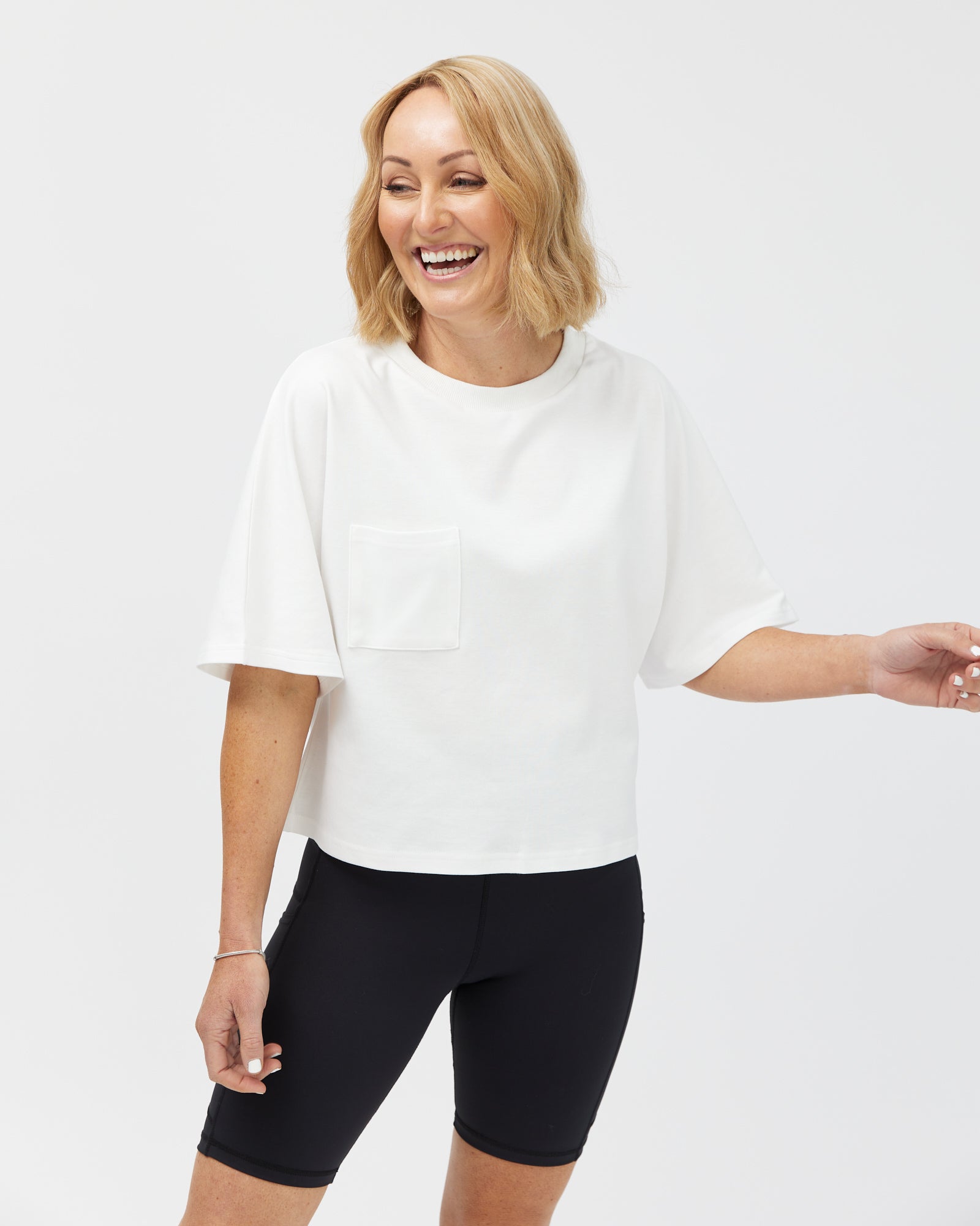 Elm Crop Tee - White T-shirt Avila the label 