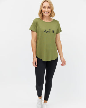 Avila logo T-shirt - Olive T-shirt Avila the label 