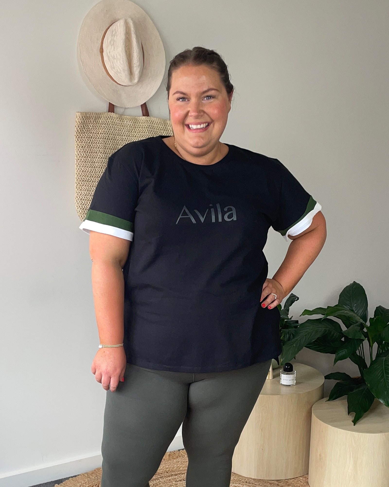Sports Luxe Logo Tee - Black Avila the label 